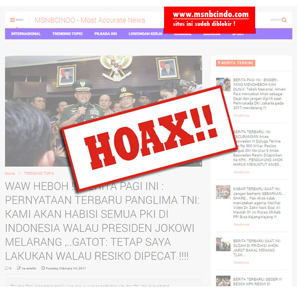 Contoh situs Hoax