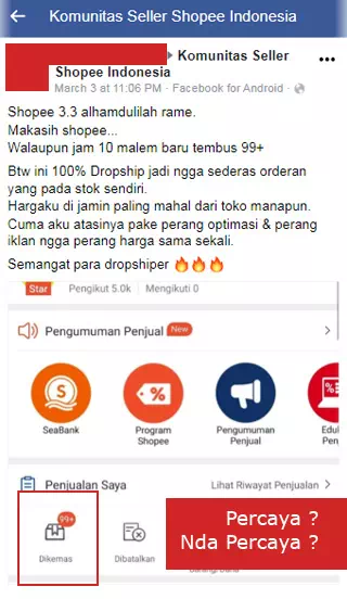 Dropshipper Shopee yang berhasil