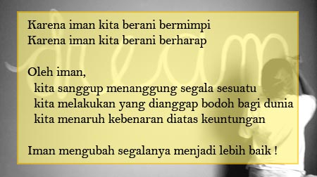 Iman dalam kehidupan kita sehari-hari