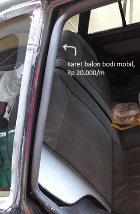 Karet balon untuk bodi mobil