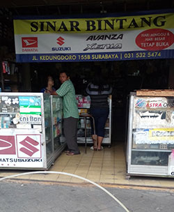 Alamat dan nomer telepon toko sparepart suzuki Sinar Bintang Kedungdoro