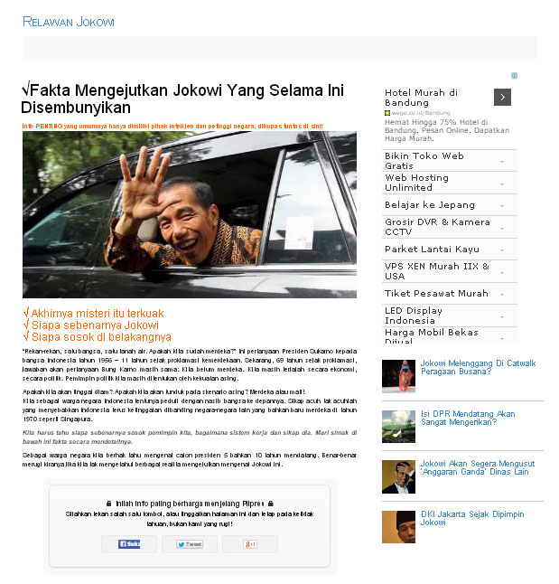 Website Jokowi Asli atau Palsu ?