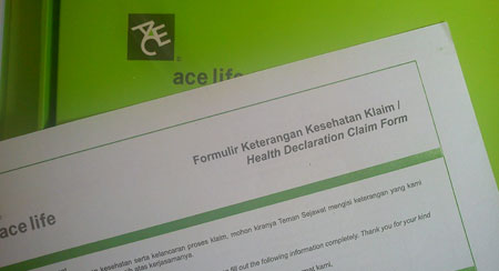 Formulir Klaim asuransi ace life
