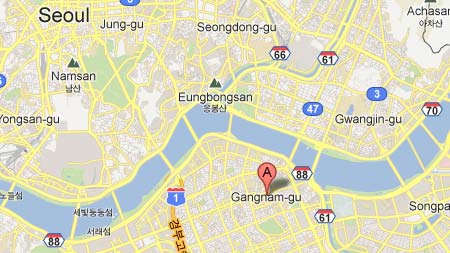 Peta Gangnam, kota kelahiran PSY
