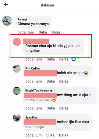 Salah satu ciri penipu di komunitas media sosial