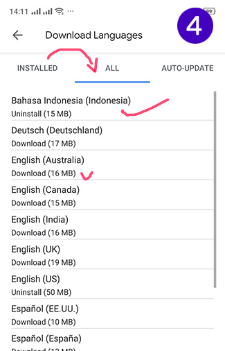 Cara download language pack Google voice typing