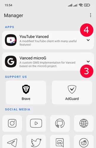Install MicroG dulu baru Youtube Vanced