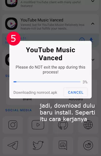 Cara install youtube music gratis