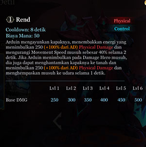 Skill 1 Arduin untuk slow dan stun musuh