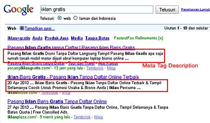 Meta Tag Description