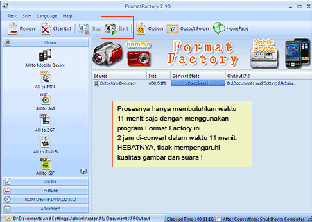 Panduan convert video 