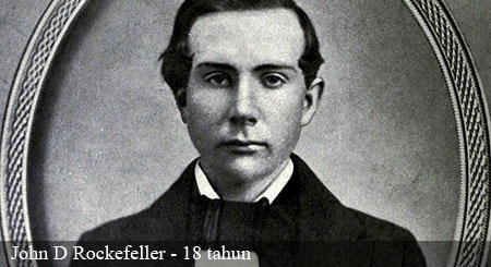 John D Rockefeller usia 18 tahun