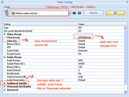 Cara setting Video Converter