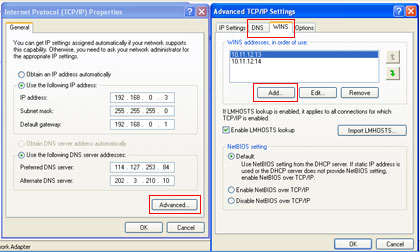 Sharing Internet Windows